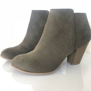 Olive Green / Brown Booties